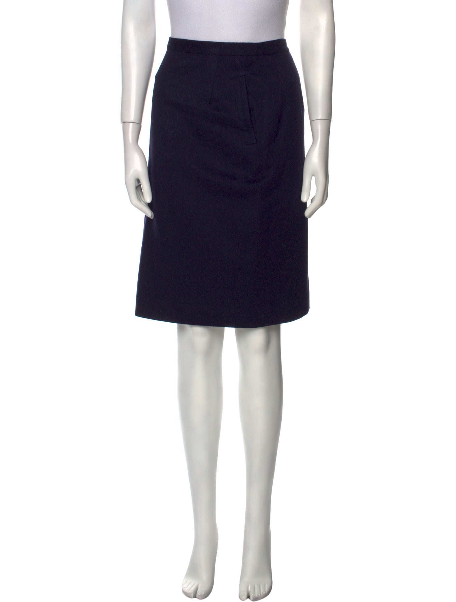 Burberry Pleated Accents Knee-Length Skirt